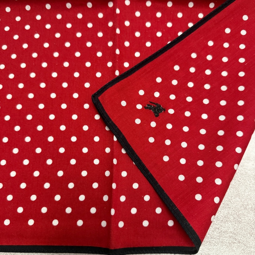 Burberry vintage handkerchief cotton Red and White Polka Dot - Picture 3 of 5